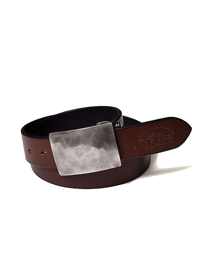 Studio D'Artisan Flat Buckle Brown B83 Bens Leather Belt