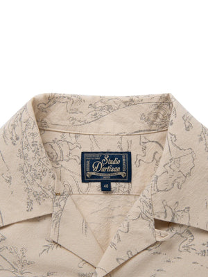 Studio D'Artisan Ivory Choju-giga Open Shirt [5736]