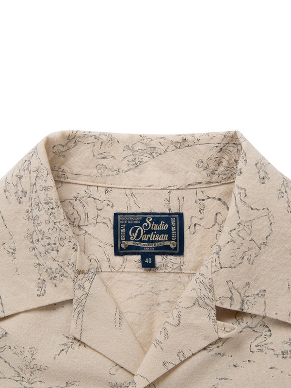 Studio D'Artisan Ivory Choju-giga Open Shirt [5736] - Mildblend