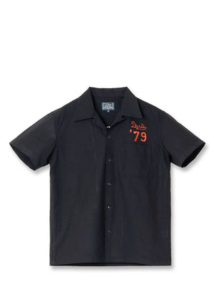 Studio D'Artisan Ivory Embroidered bowling shirt [5743]