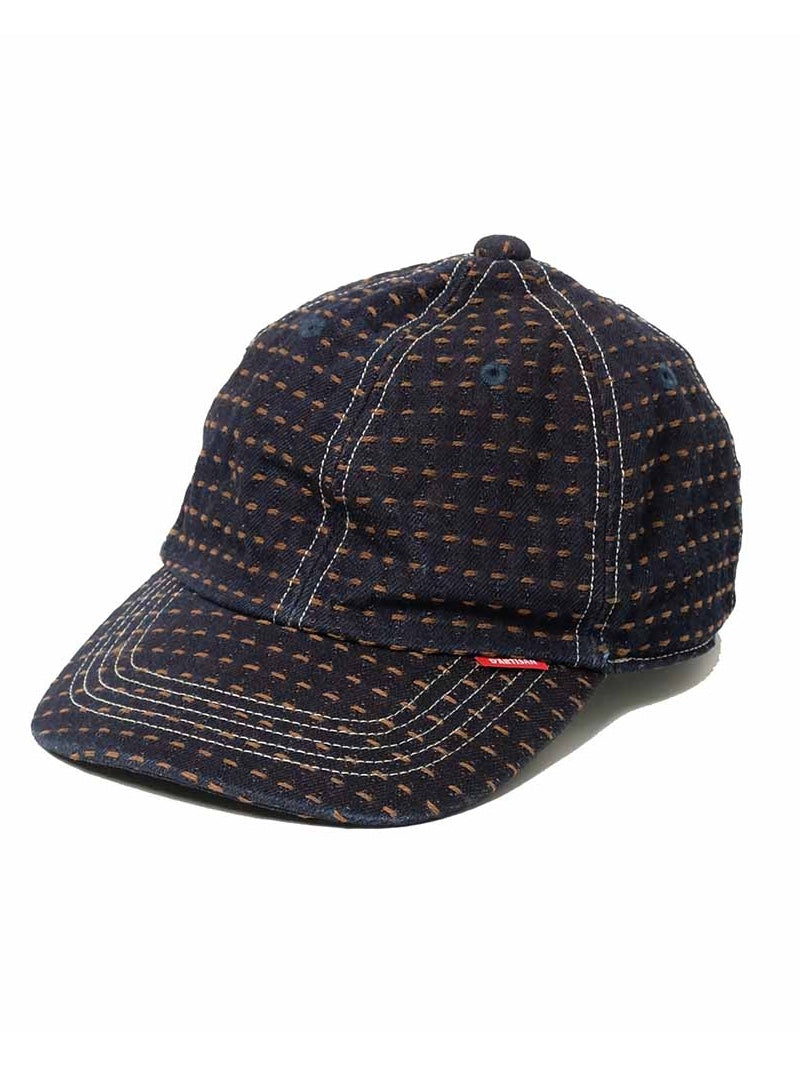 Studio D'Artisan Kakishibu-Dyed Sashiko Denim Cap D7578