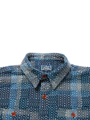 Studio D'Artisan NORAGI SASHIKO Short-Sleeved Shirt 5657