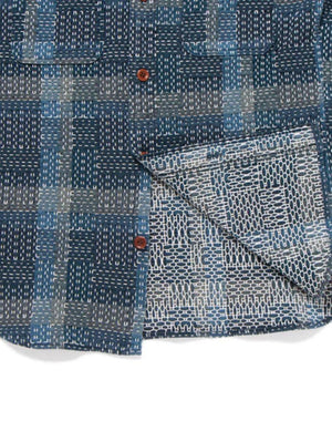 Studio D'Artisan NORAGI SASHIKO Short-Sleeved Shirt 5657