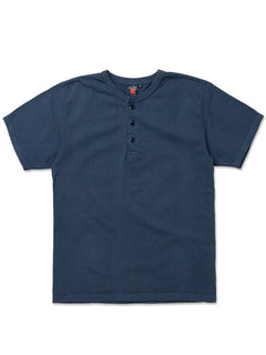 Studio D'Artisan Navy Loop wheeled Henley Neck Pack T-Shirt 8213