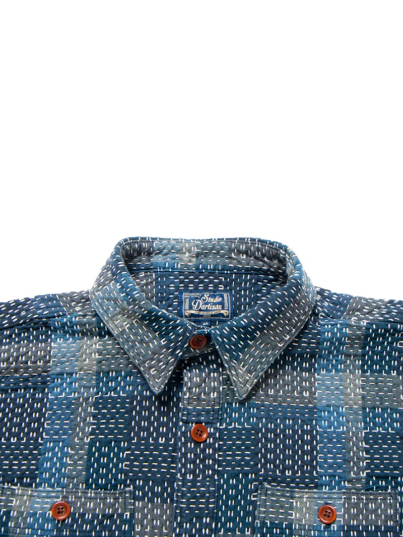 Studio D'Artisan Noragi Sashiko Shirt - Mildblend Supply Co Studio D'Artisan Noragi Sashiko Shirt - Mildblend Supply Co