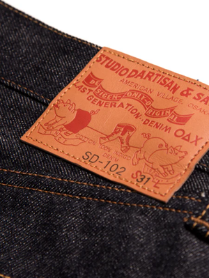 Studio D'Artisan SD-102CB 15oz loose straight pants with cinch back