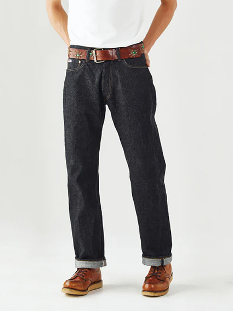 Studio D'Artisan SD-102CB 15oz loose straight pants with cinch back