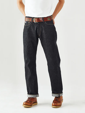 Studio D'Artisan SD-102CB 15oz loose straight pants with cinch back