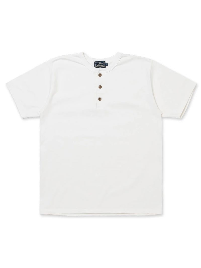 Studio D'Artisan White 8174 Suvin Gold Seamless Henley T-Shirt