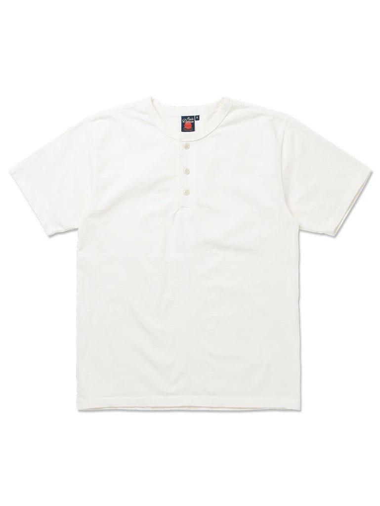 Studio D'Artisan White Loop wheeled Henley Neck Pack T-Shirt 8213