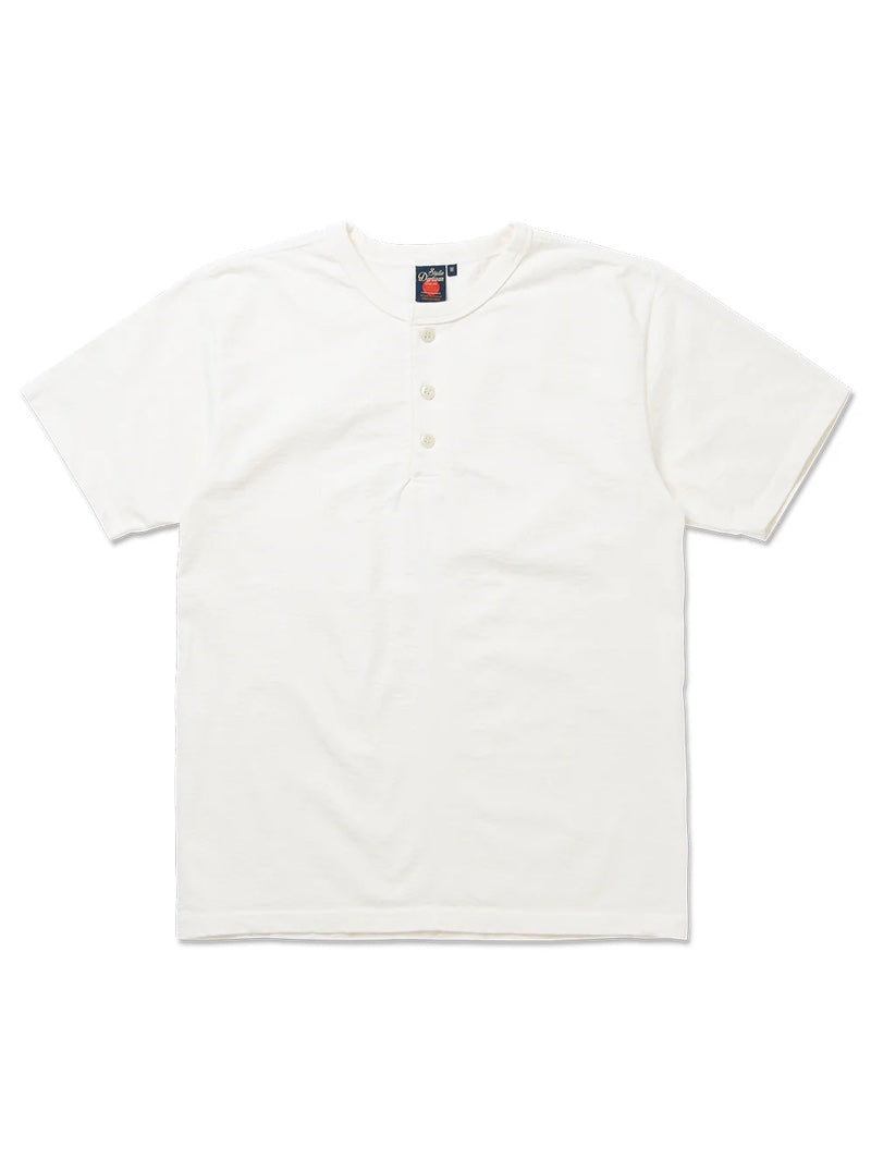 Studio D'Artisan White Loop wheeled Henley Neck Pack T-Shirt 8213