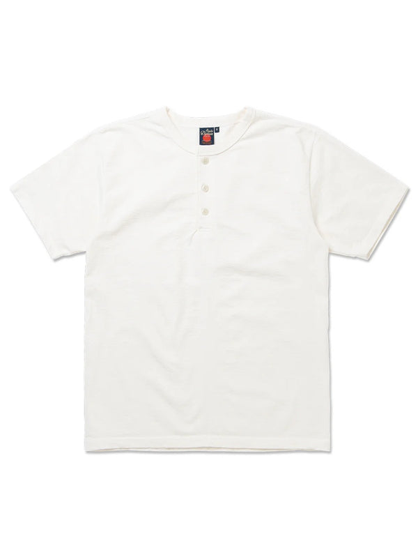 Studio D'Artisan White Loop wheeled Henley Neck Pack T-Shirt 8213