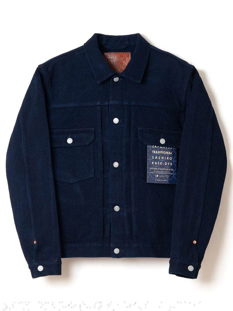 Studio D'Artisan "Kasezome" Indigo Selvedge Sashiko Jacket [4619]