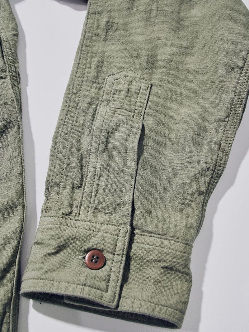 Samurai Jeans SSS26-AT Olive Tropical Weather Long Sleeve Shirt