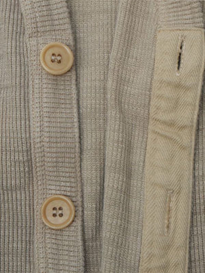 UES Beige Single Rib Cardigan