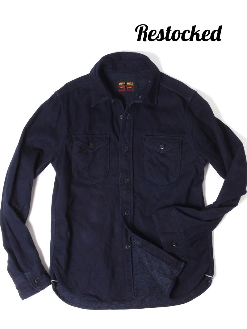 UES Clothing 502256 Indigo Tricotin Heavy Flannel Shirt