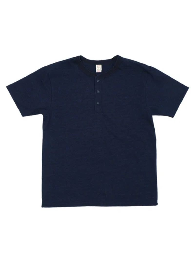 UES Clothing 662523 Indigo No. 7 Indigo Henley Neck T-shirt