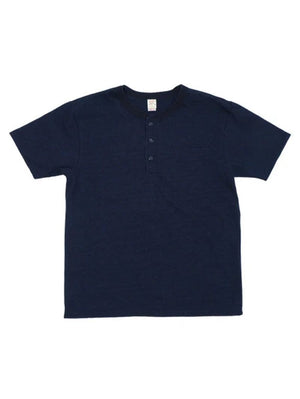 UES Clothing 662523 Indigo No. 7 Indigo Henley Neck T-shirt