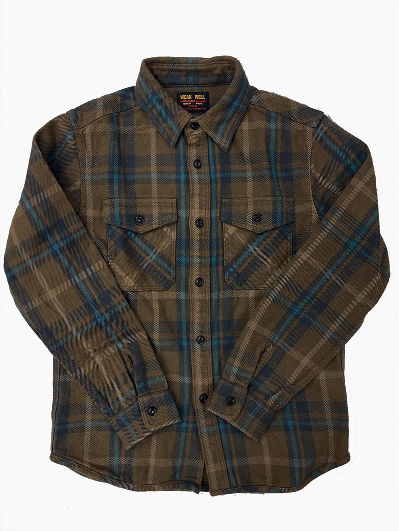 UES Clothing Beige Extra Heavy Flannel Shirt (EHF)