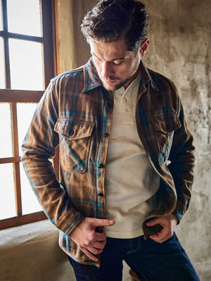 UES Clothing Beige Extra Heavy Flannel Shirt (EHF)