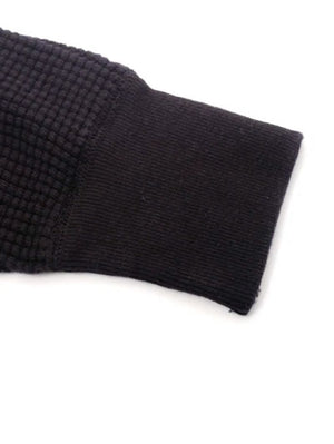 UES Clothing Black Big Waffle Henley Shirt