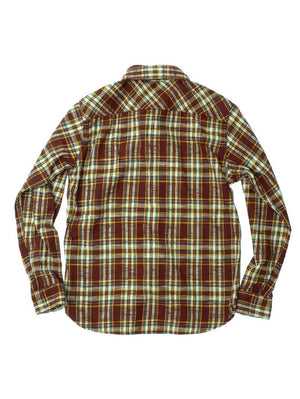 UES Clothing Brown Slubby Flannel Shirts 502655