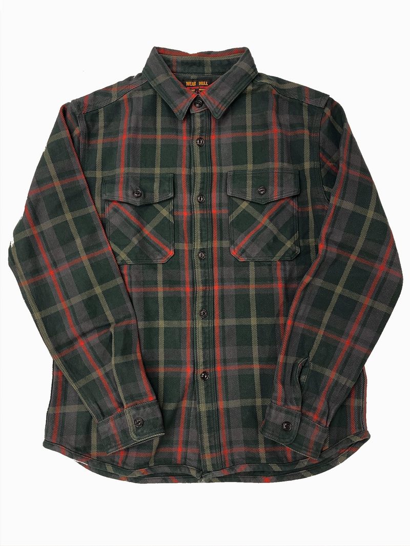 UES Clothing Green Extra Heavy Flannel Shirt (EHF)