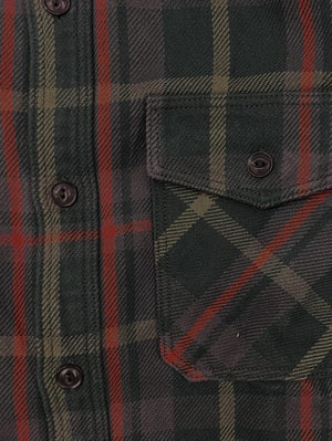 UES Clothing Green Extra Heavy Flannel Shirt (EHF)