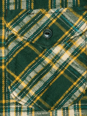 UES Clothing Green Slubby Flannel Shirts 502655