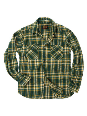 UES Clothing Green Slubby Flannel Shirts 502655