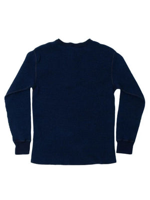 UES Clothing Indigo Big Waffle Henley Shirt