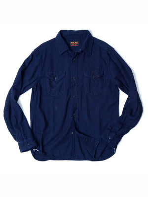UES Clothing Indigo Cotton Viyella Shirt