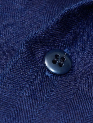UES Clothing Indigo Herringbone Double Gauze short sleeve Shirt