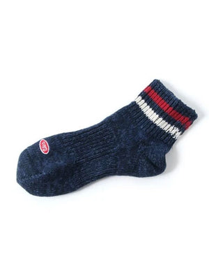UES Clothing Navy White Red Sneaker Socks
