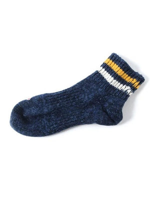 UES Clothing Navy White Yellow Sneaker Socks