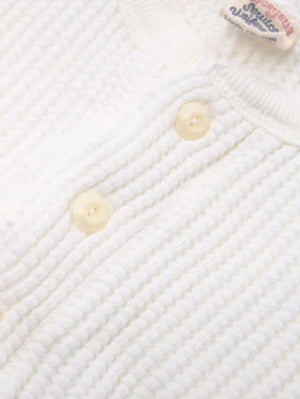 UES Clothing Off White Big Waffle Henley Shirt