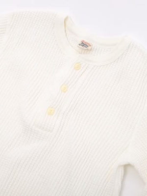 UES Clothing Off White Big Waffle Henley Shirt