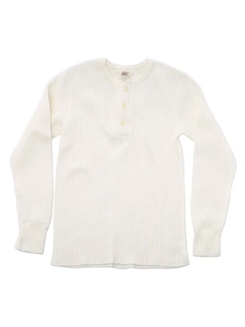 UES Clothing Off White Big Waffle Henley Shirt