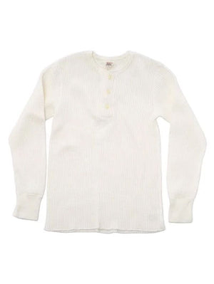 UES Clothing Off White Big Waffle Henley Shirt