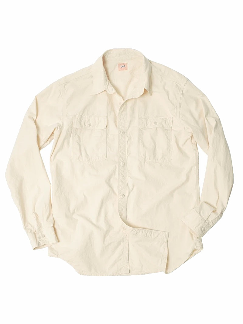 UES Clothing Off White Triple Stitch Work Shirt