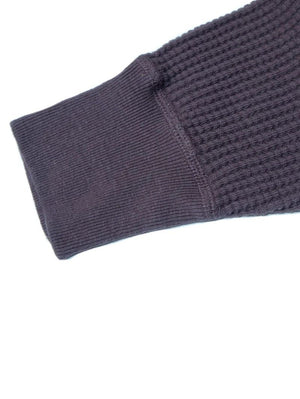UES Clothing Purple Navy Big Waffle Henley Shirt