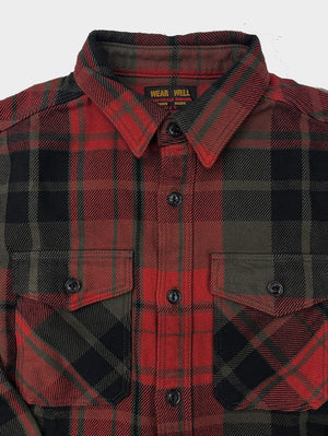 UES Clothing Red Extra Heavy Flannel Shirt (EHF)
