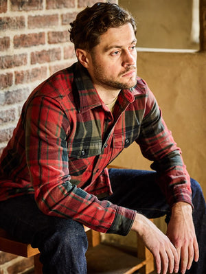 UES Clothing Red Extra Heavy Flannel Shirt (EHF)