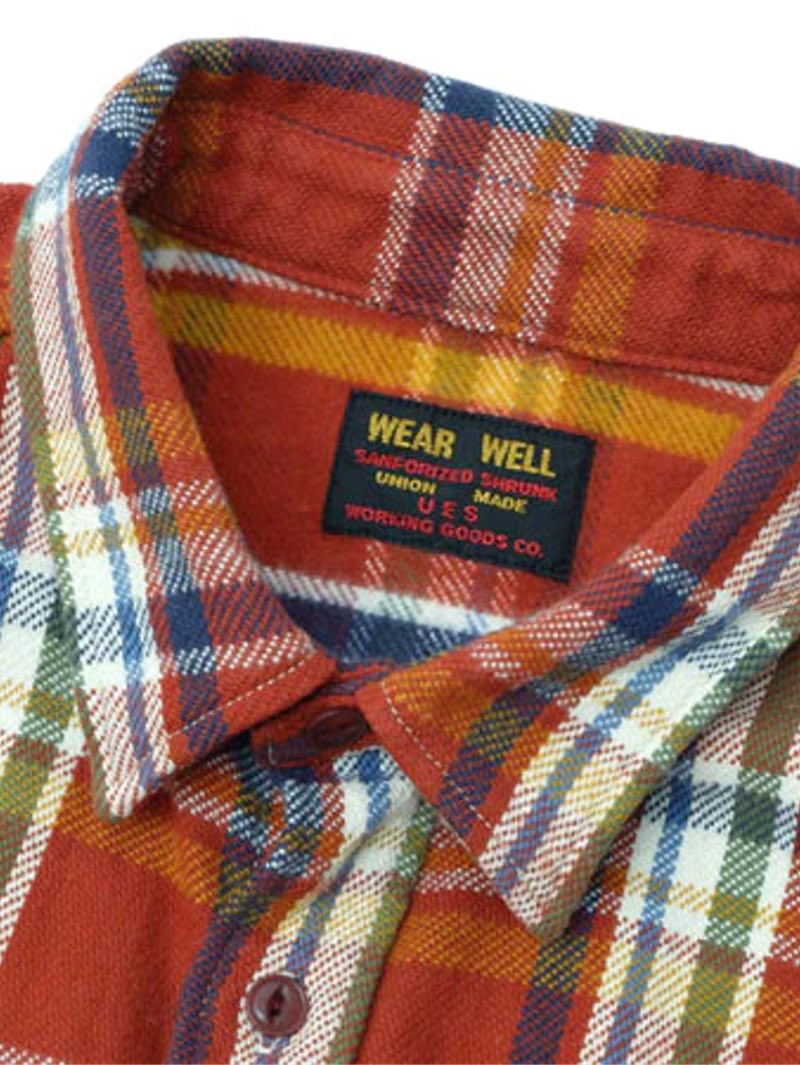 UES Clothing Red Heavy Flannel Shirt