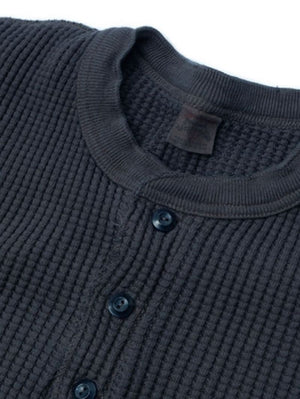 UES Clothing Steel Gray Big Waffle Henley Shirt