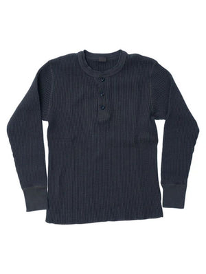 UES Clothing Steel Gray Big Waffle Henley Shirt