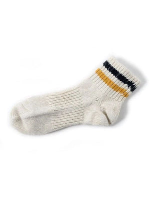 UES Clothing White Navy Yellow Sneaker Socks