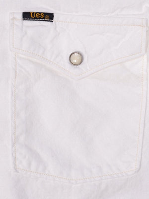 UES Clothing White Western Shirt