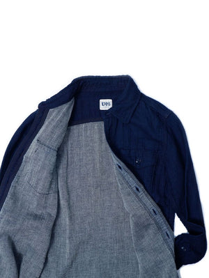 UES Denim 502604-I Indigo Herringbone Double Gauze Shirt