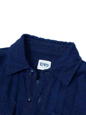 UES Denim 502604-I Indigo Herringbone Double Gauze Shirt